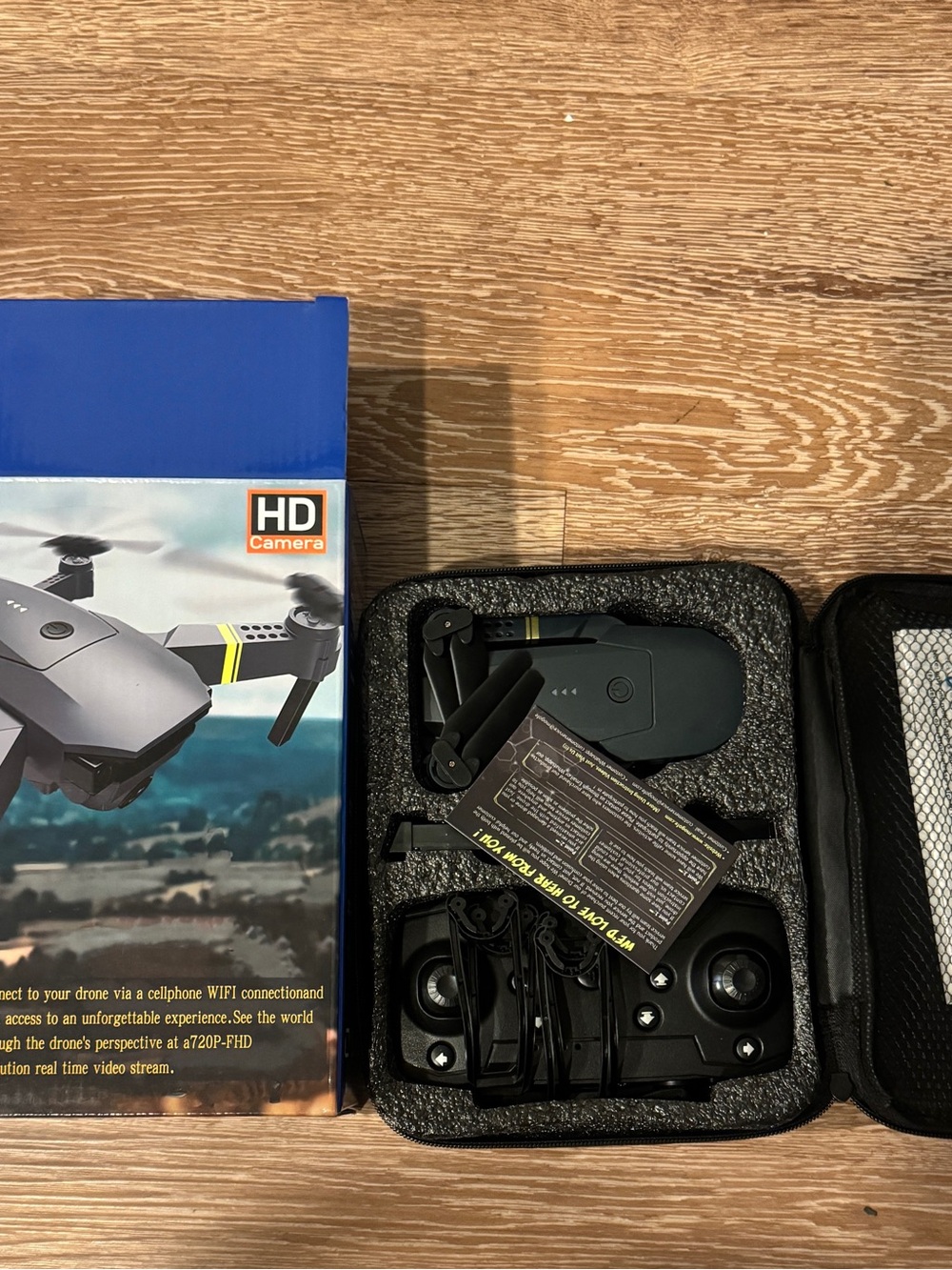 RC 4K Drone HD Wide Angle Camera Drones E58 WiFi Foldable Quadcopter 2 batteries